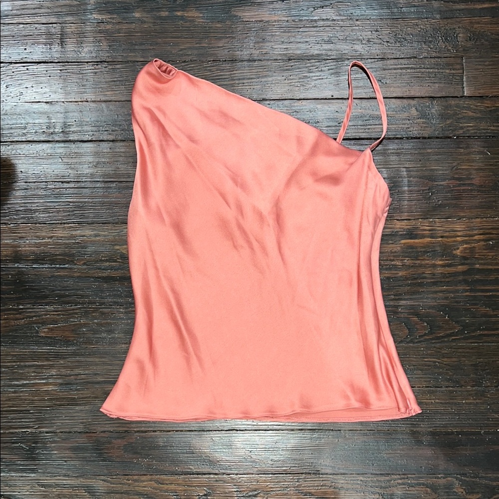 One-Shoulder Coral Top
